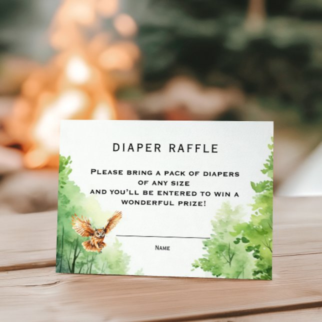 Cartão De Informações Rótulo Russo Verde Fralda de Aquarela Raffle (Criador carregado)