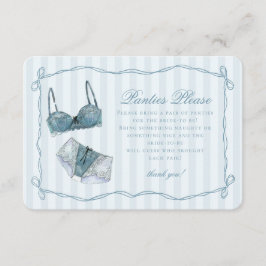 Cartão De Informações Roua Lingerie Azul Por Favor