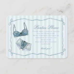 Cartão De Informações Roua Lingerie Azul Por Favor