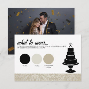 Cartão De Informações Roupa De Bolo De Casamento