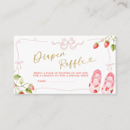Cartão De Informações Roupas de Bebê Pink Coquette Berry Leilão de Frald