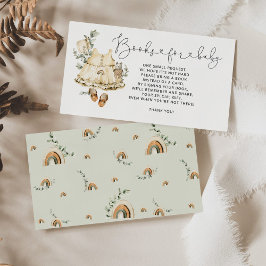 Cartão De Informações Roupas de berçário boho menina livros para bebê in