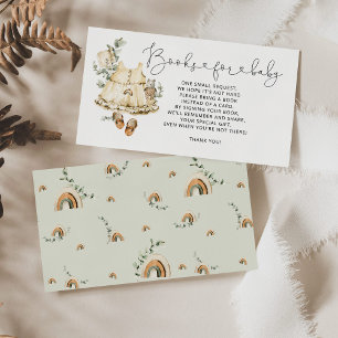 Cartão De Informações Roupas de berçário boho menina livros para bebê in