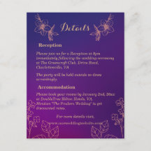 Roxo Magenta Vibrante com Casamento Floral