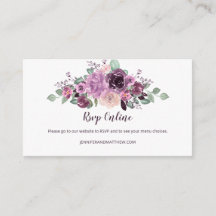 Roxo Sangria Mauve Floral RSVP Online |