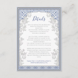 Cartão De Informações Royal Turkish Wedding Enclosure Card
