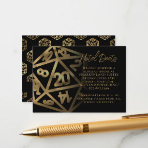 Cartão De Informações RPG Dice   Detalhes do Hotel Tabletop Roleplayer D