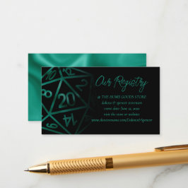 Cartão De Informações RPG Dice | Emerald Fantasy Tabletop Gamer Registry