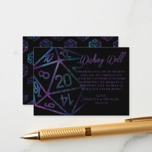 Cartão De Informações RPG Dice   Nebula Fantasy Tabletop Wishing Good