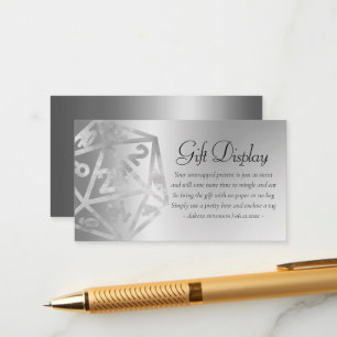 Cartão De Informações RPG Luxe   Exposição de Presentes para Jogadores d