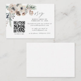 Cartão De Informações RSVP de Casamento de Código QR de casamento no inv