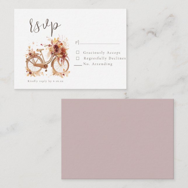 Cartão De Informações RSVP de Casamento de Parisienne (Frente/Verso)