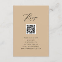 RSVP de Casamento de QR Simples de Script Elegante