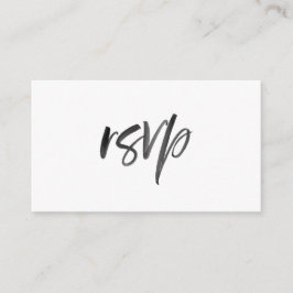 Cartão De Informações RSVP de Casamento de Script de Pincel