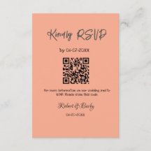 RSVP de casamento simples código QR simples
