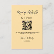 RSVP de casamento simples código QR simples