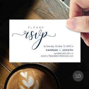 Cartão De Informações RSVP de Casamento via Telefone ou resposta por e-m
