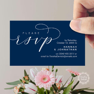 Cartão De Informações RSVP de Casamento via Telefone ou resposta por e-m