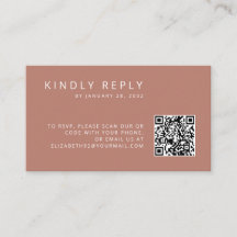 RSVP de Código QR de rosa simples e antigo minimal