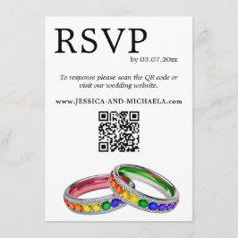 Cartão De Informações 🌈 RSVP+Detalhes  LGBTQ Entrelaçados no Orgulho