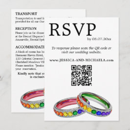Cartão De Informações 🌈 RSVP+Detalhes LGBTQ Entrelaçados no Orgulho