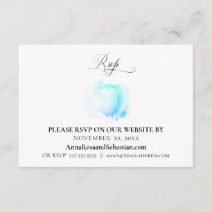 Cartão De Informações *~* RSVP Gabinete Floral de Rosa de Casamento do S