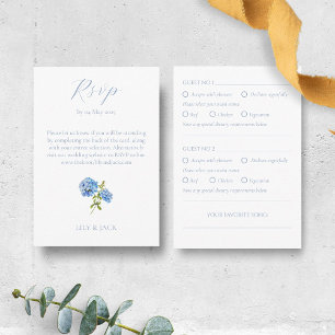 Cartão De Informações RSVP Hortênsia Convidados Casamento RSVP