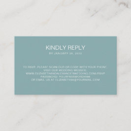 Cartão De Informações RSVP on-line de código QR mínimo simples