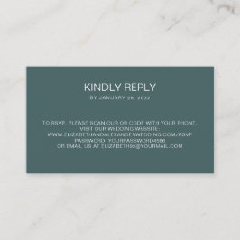 Cartão De Informações RSVP on-line de código QR mínimo simples