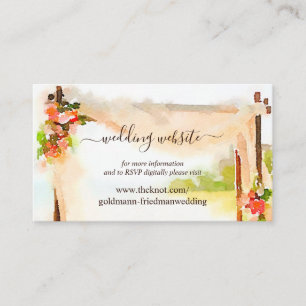 Cartão De Informações RSVP para Site de Casamento Sob a Chuppah