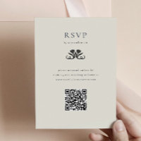 RSVP Preto e Branco com placa de gabinete de códig