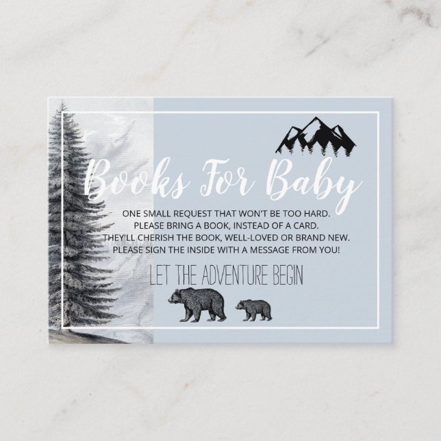 Cartão De Informações Rusland Woodland Bears Chá de fraldas Por Mail (Frente)