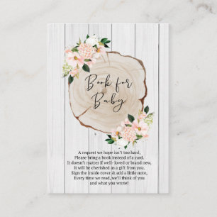 Cartão De Informações Rusland Woodland Blush Floral Book Para Bebê