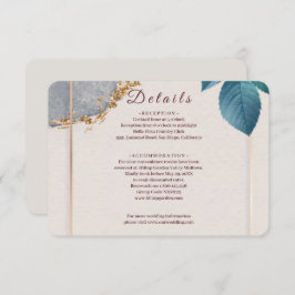 Cartão De Informações Rustic Botanical Wedding Enclosure Card | Elegant