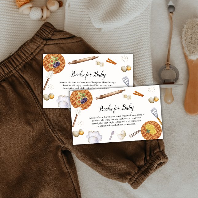 Cartão De Informações Rustic Cutie Baking Pie Books Para Chá de fraldas (Rustic Cutie Baking Pie Books For Baby Shower Enclosure Card)