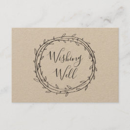 Cartão De Informações Rustic desejando bem. Casamento de campo botânico