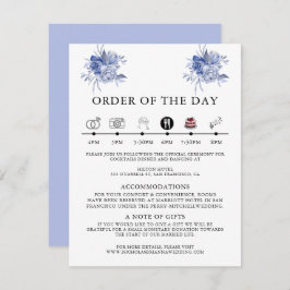 Cartão De Informações rustic dusty blue roses and other flowers