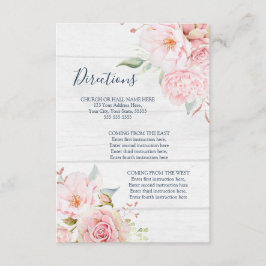 Cartão De Informações Rustic Floral Spring Wedding Direction Insert