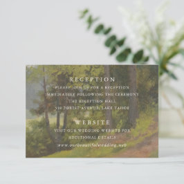 Cartão De Informações Rustic Forest Elegant Wedding