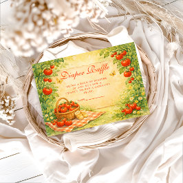 Cartão De Informações Rustic Garden Tomato Diapper Raffle