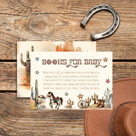 Cartão De Informações Rustic Little Cowboy Western Books for Baby Card