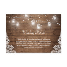 Rustic Mason Jar Lights Lace Detalhes do Casamento