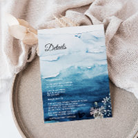Rustic Ocean Wedding Details Enclosure Card
