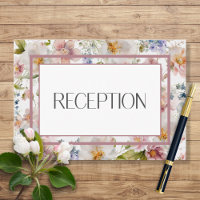 Rustic Pastel April Watercolor Floral Wedding