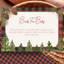 Rustic Red Buffalo Plaid Winter Books for Baby