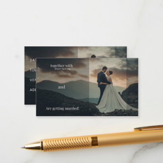 Cartão De Informações Rustic Wedding Invitation - Getting married