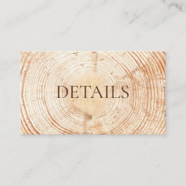 Cartão De Informações Rustic Wedding Woodland Details QR code Template