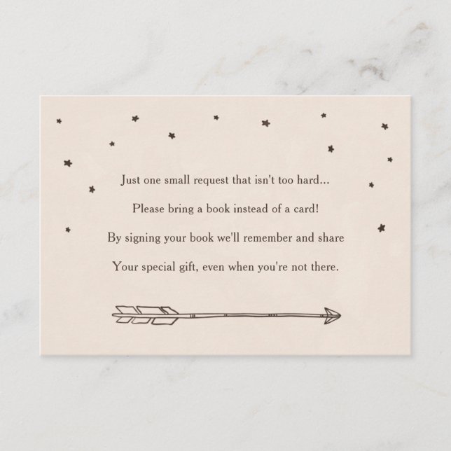 Cartão De Informações Rústico Adventure Themed Book Request Insert Cards (Frente)