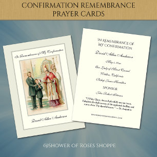 Cartão De Informações Sacramentos Religiosos, Garoto Sagrado.