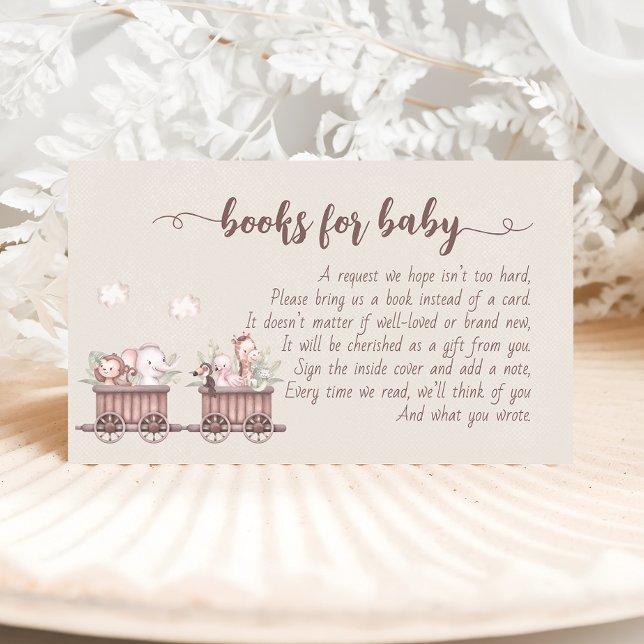 Cartão De Informações Safari Animais Treinam Livro De Chás de fraldas Ca (Criador carregado)